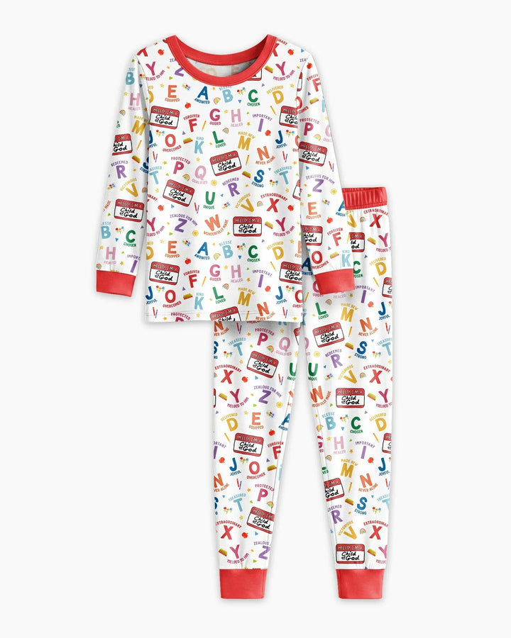 Zweiteiliges Langarm-Pyjama-Set mit Sommerfrüchten