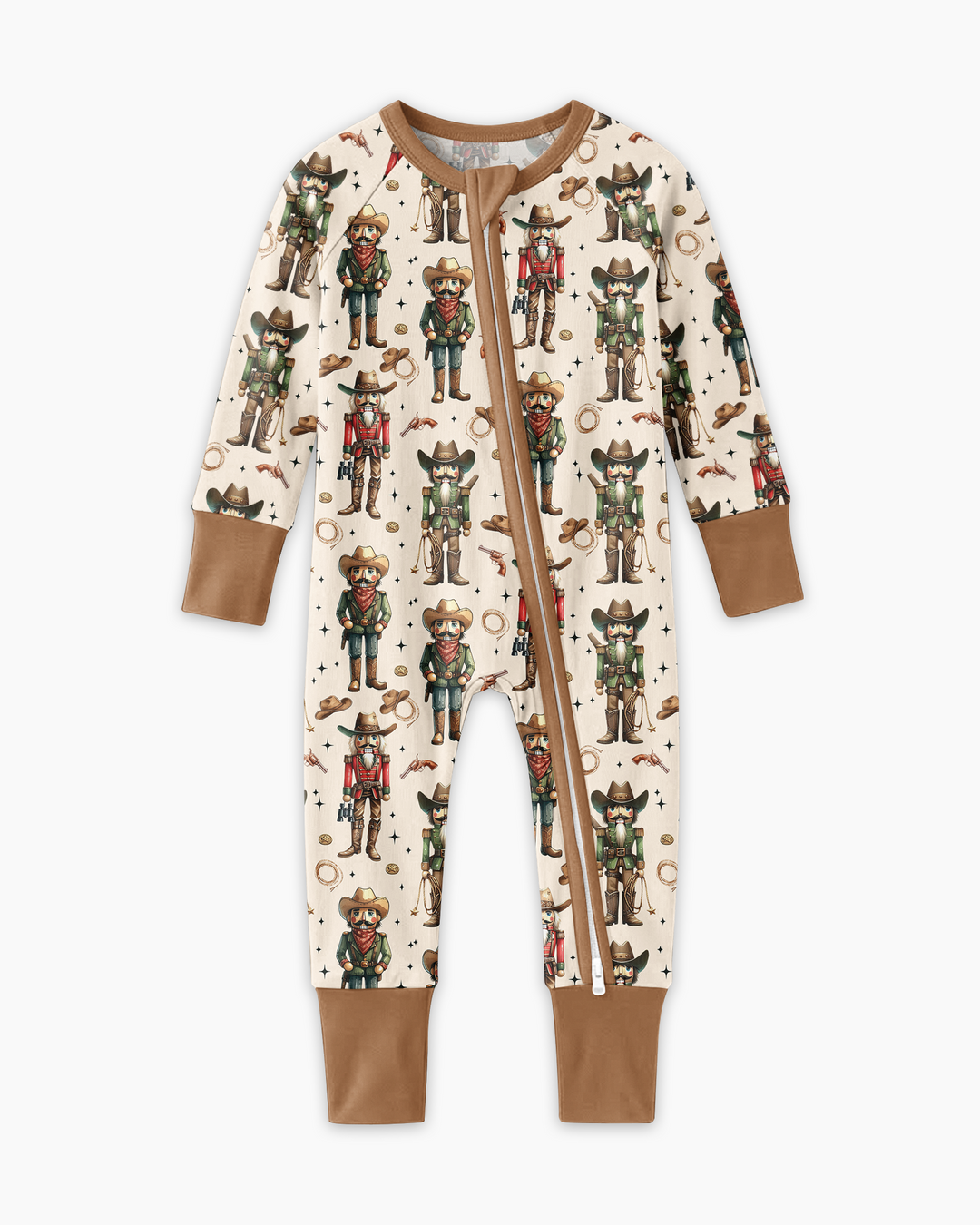 Western Christmas Cowboy Nutcracker Bamboo Convertible Zippy