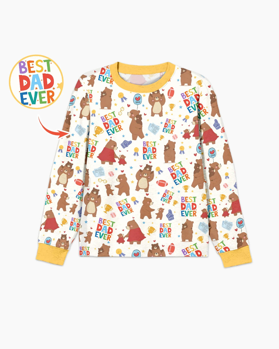 Best Papa Bär aller Zeiten Familie passender Bambus Pyjama für Damen