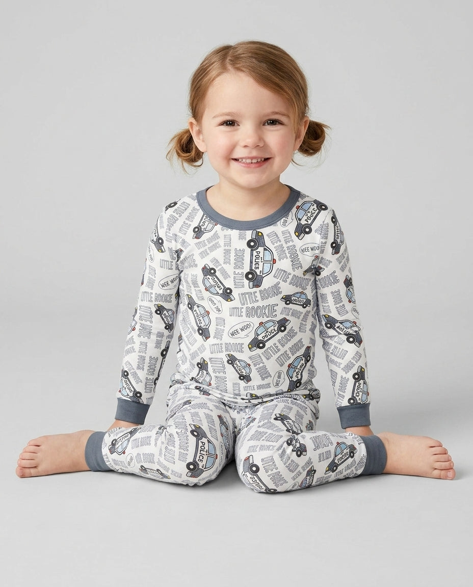 Zweiteiliges Langarm-Pyjama-Set mit Sommerfrüchten