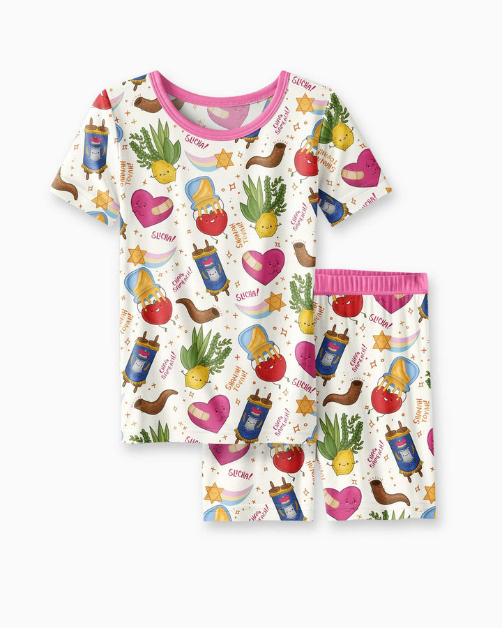 Jewish High Holidays Bamboo Two Piece Short Sleeve Shorts Pajama Set