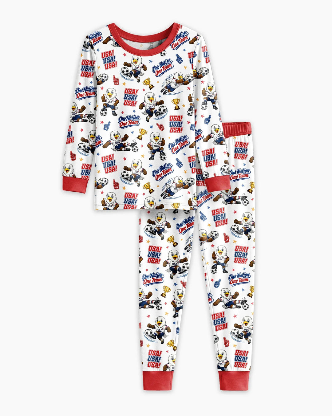 Zweiteiliges Langarm-Pyjama-Set mit Sommerfrüchten