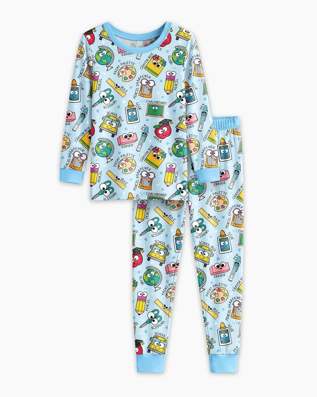 Happy School Pals  Bamboo Two Piece Long Sleeve Pajama Set