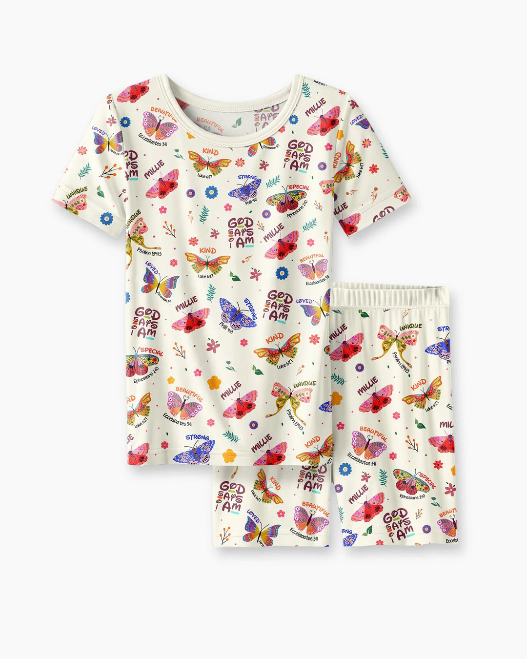 Zweiteiliges Pyjama-Set mit kurzen Ärmeln und Shorts im Sommer-Design