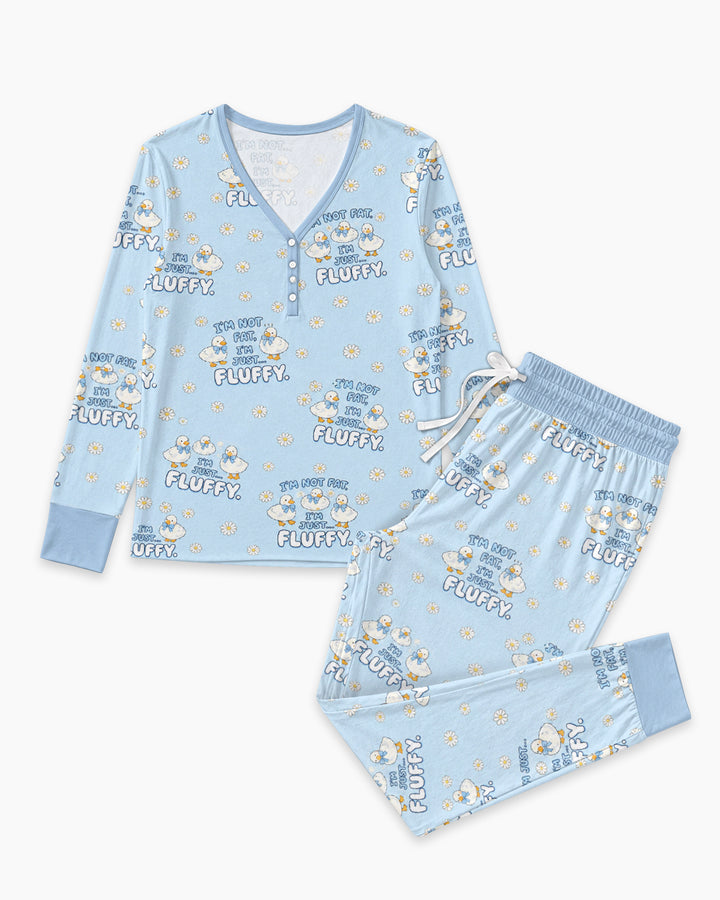 Not Fat Just Fluffy Bamboo Women Pajama Set
