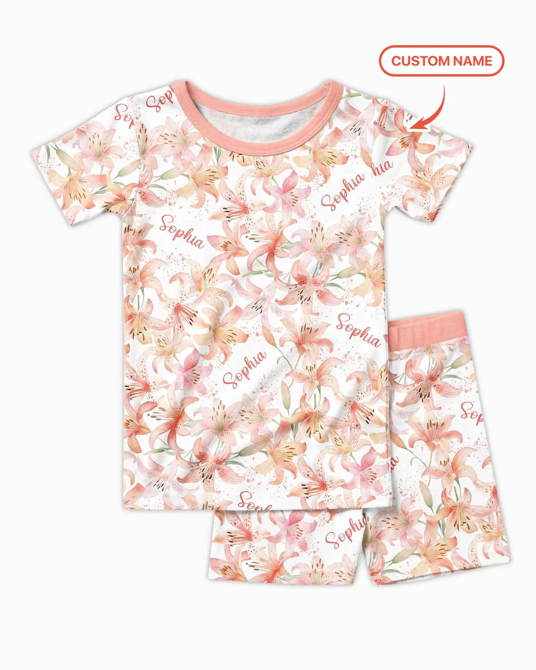 Zweiteiliges Pyjama-Set mit kurzen Ärmeln und Shorts im Sommer-Design