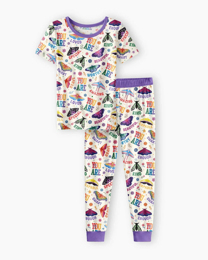 Zweiteiliges, kurzärmliges Pyjama-Set mit Marienkäfern
