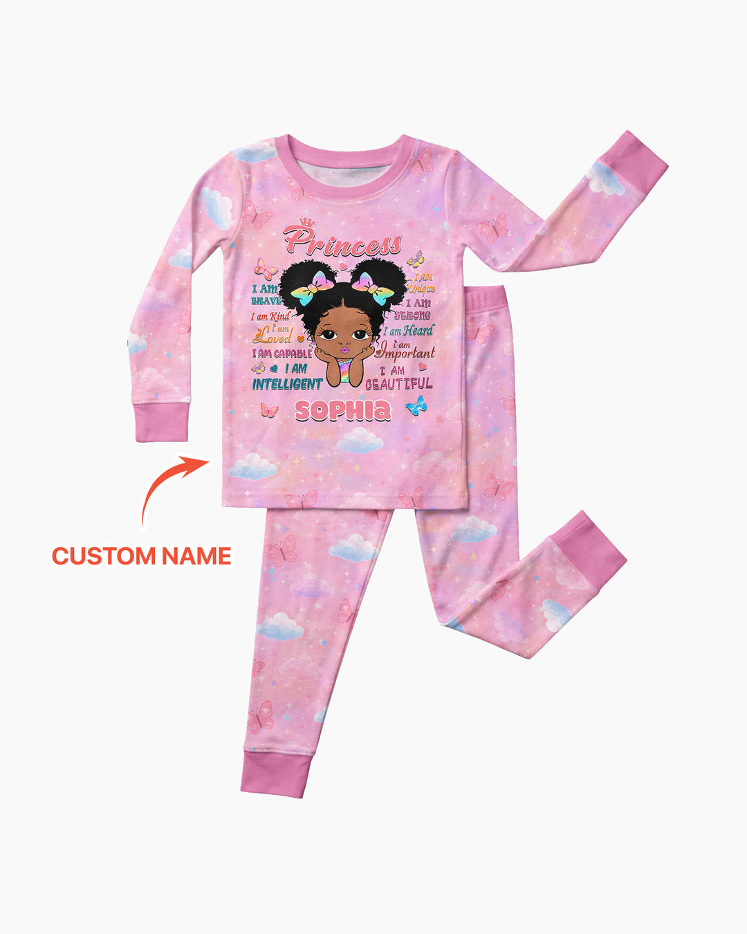 Zweiteiliges Langarm-Pyjama-Set mit Sommerfrüchten