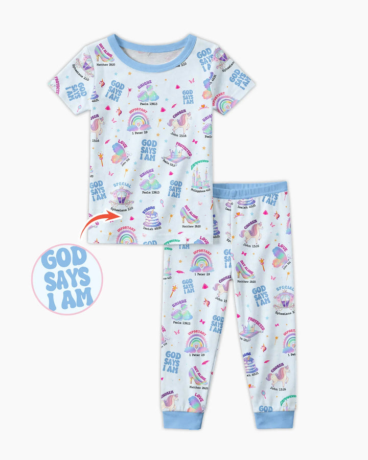Zweiteiliges, kurzärmliges Pyjama-Set mit Marienkäfern