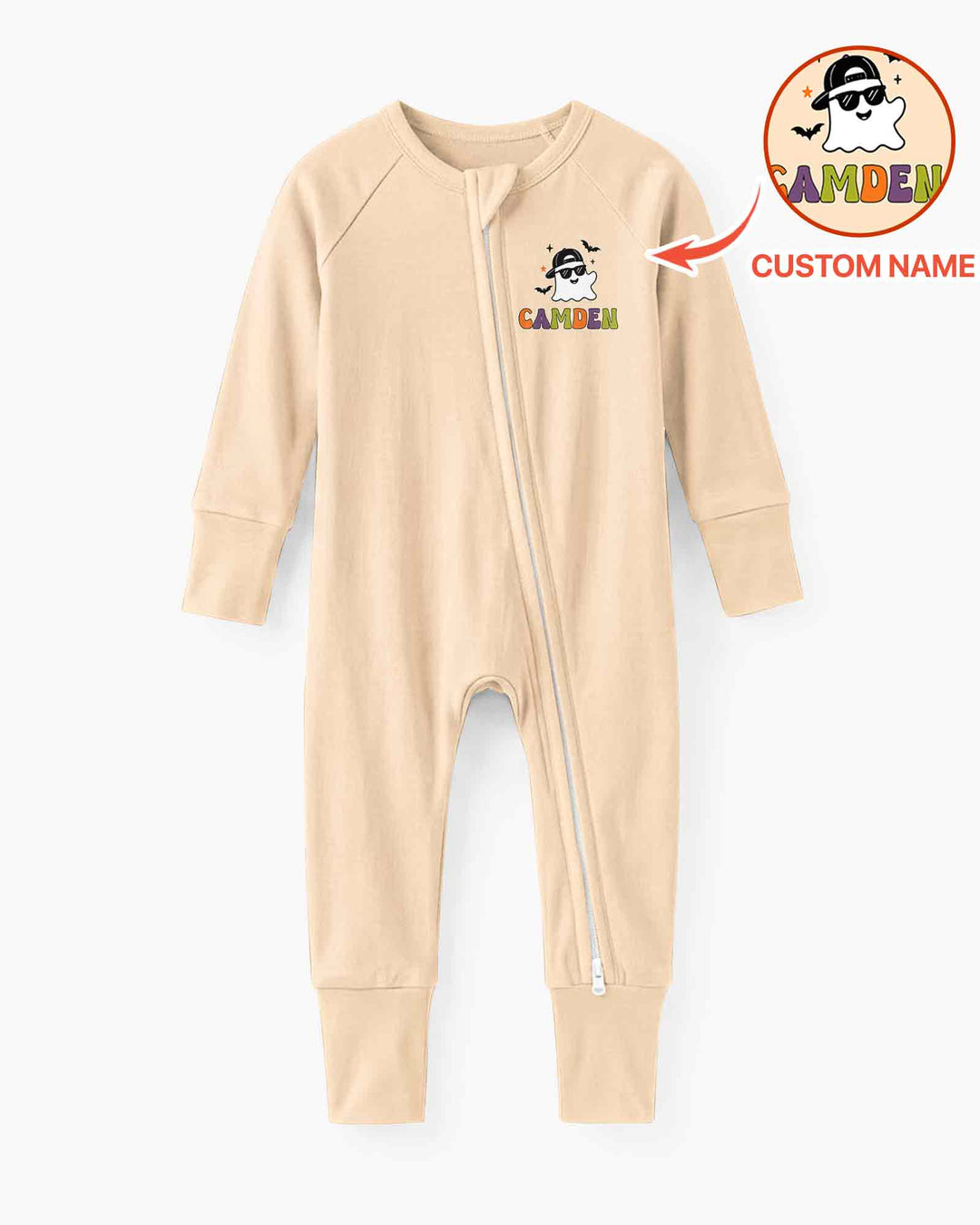 Personalized One Spooky Dude Baby Bamboo Convertible Zippy