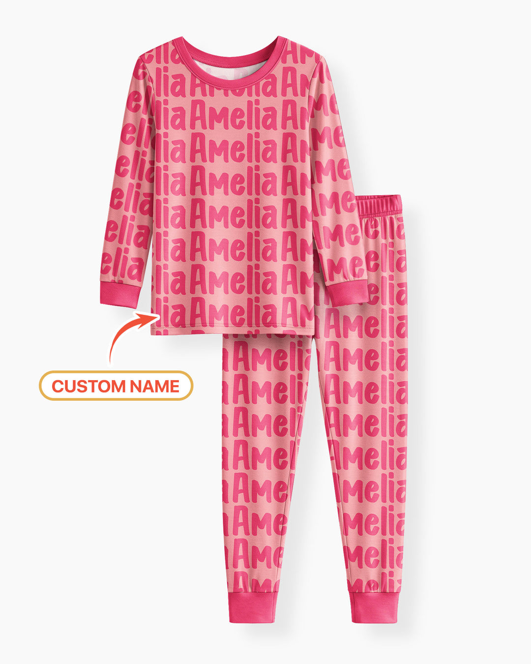 Little Letters Bamboo Two Piece Long Sleeve Pajama Set Bamboo Two Piece Long Sleeve Pajama Set