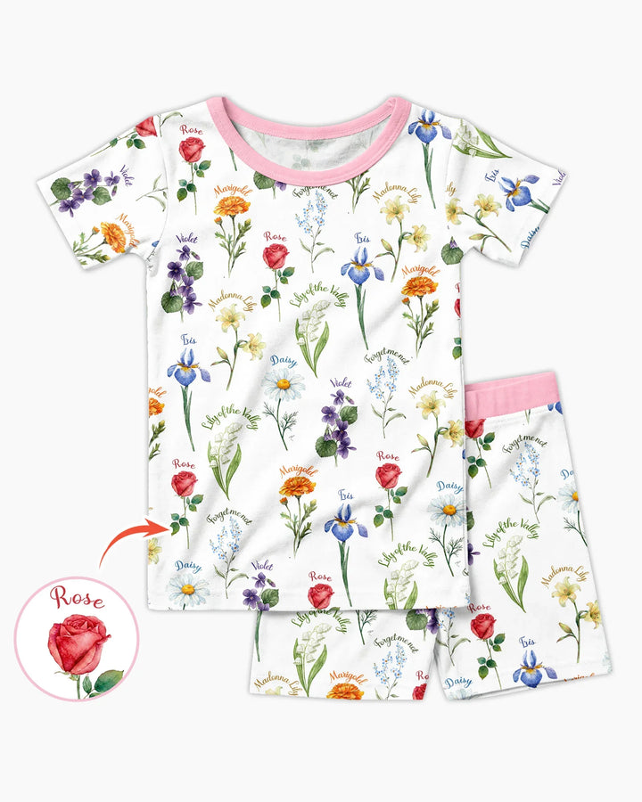 Schlafanzug-Set zweiteilig, kurze Ärmel, kurze Hose, Bambus