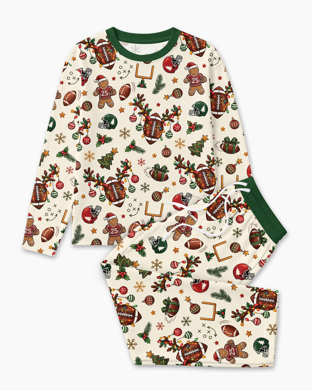 Football Christmas Merry Kickmas Bamboo Men's Pajama Set