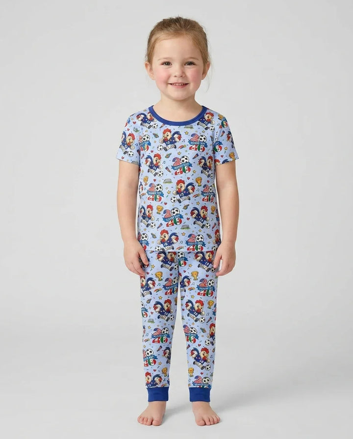 Zweiteiliges, kurzärmliges Pyjama-Set mit Marienkäfern