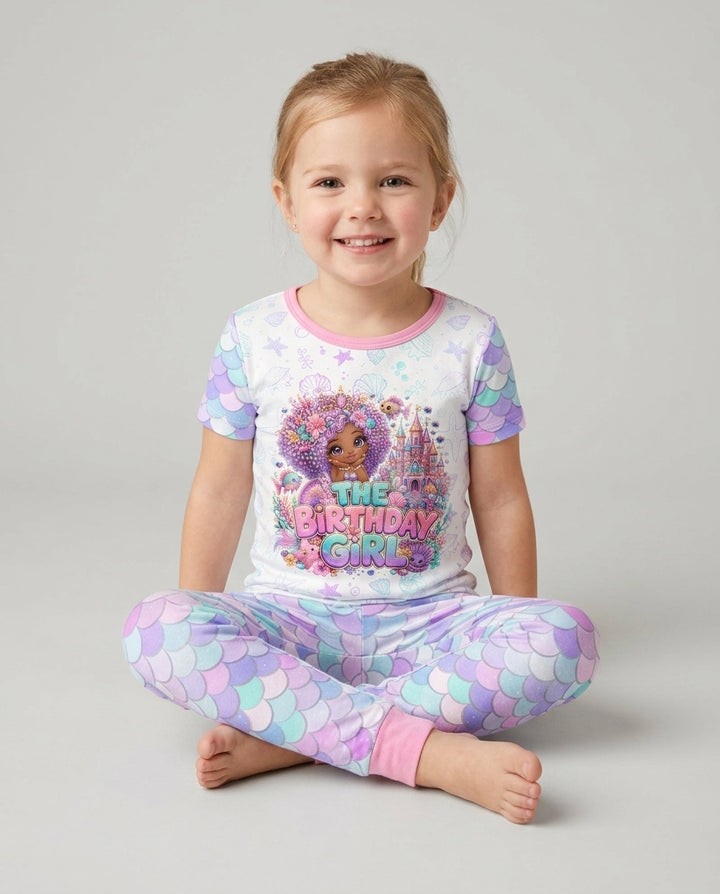 Zweiteiliges, kurzärmliges Pyjama-Set mit Marienkäfern