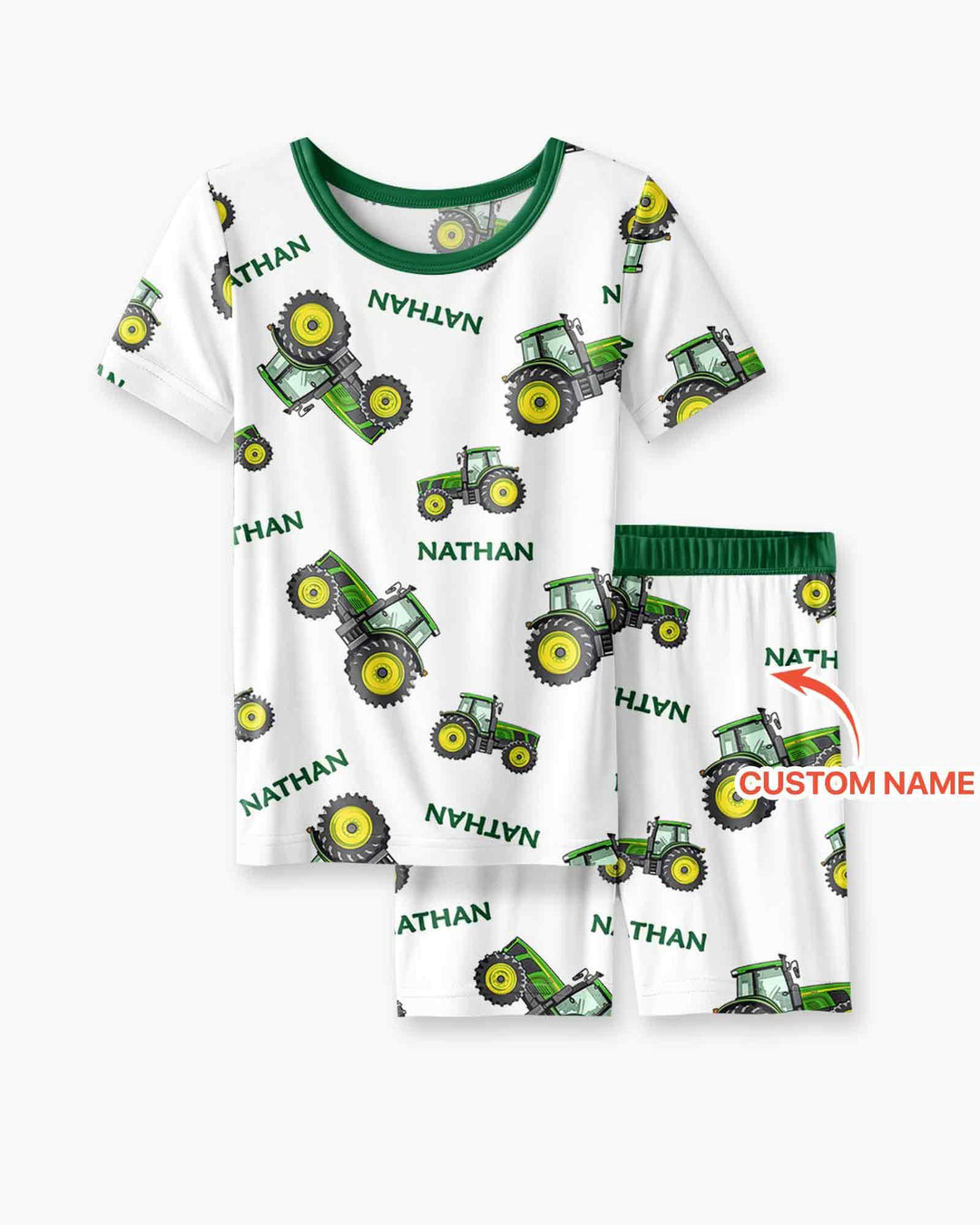 Zweiteiliges Pyjama-Set mit kurzen Ärmeln und Shorts im Sommer-Design