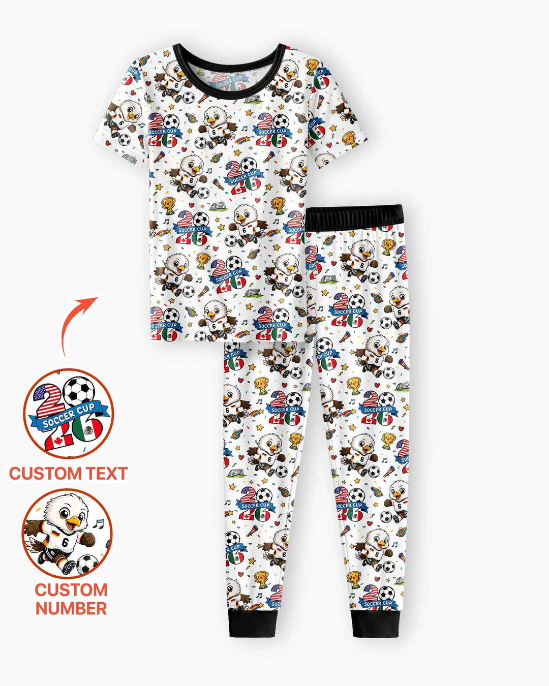 Zweiteiliges, kurzärmliges Pyjama-Set mit Marienkäfern