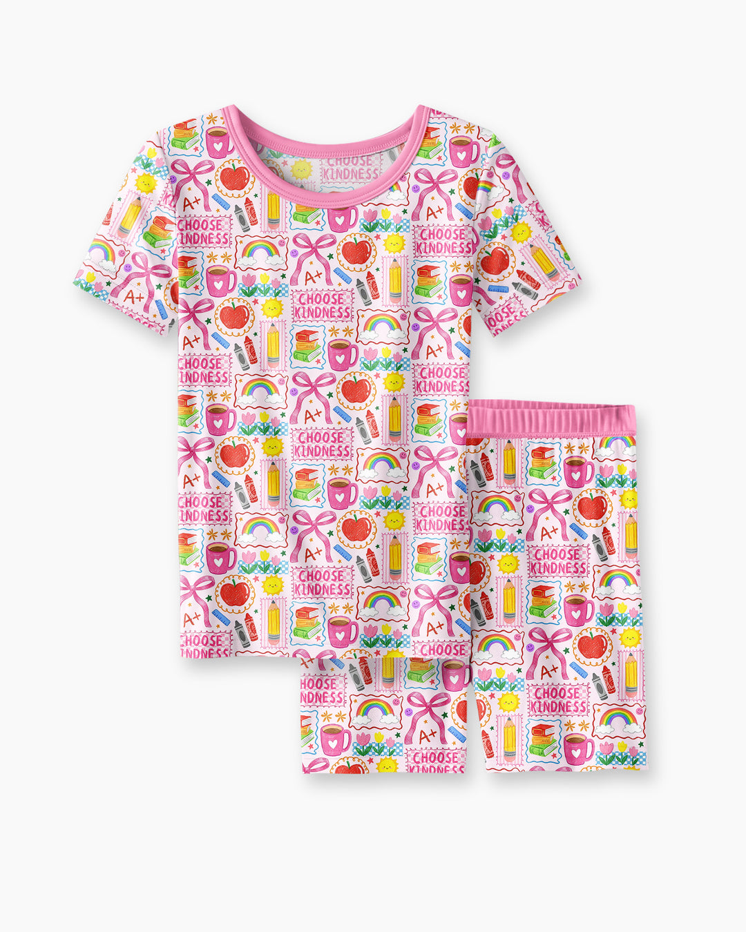 Schlafanzug-Set zweiteilig, kurze Ärmel, kurze Hose, Bambus