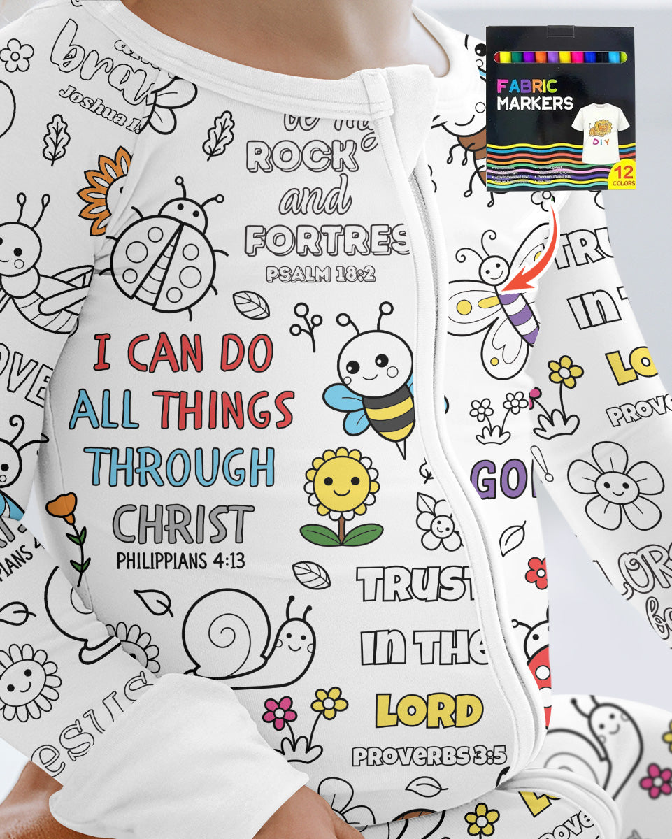 Joyful Garden Bible Verse Colorable Bamboo Convertible Zippy