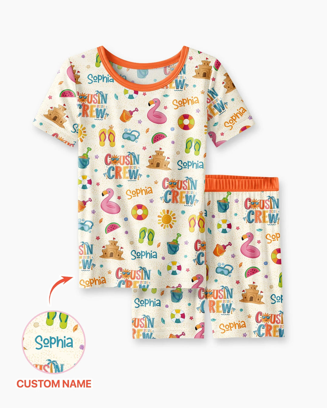 Schlafanzug-Set zweiteilig, kurze Ärmel, kurze Hose, Bambus