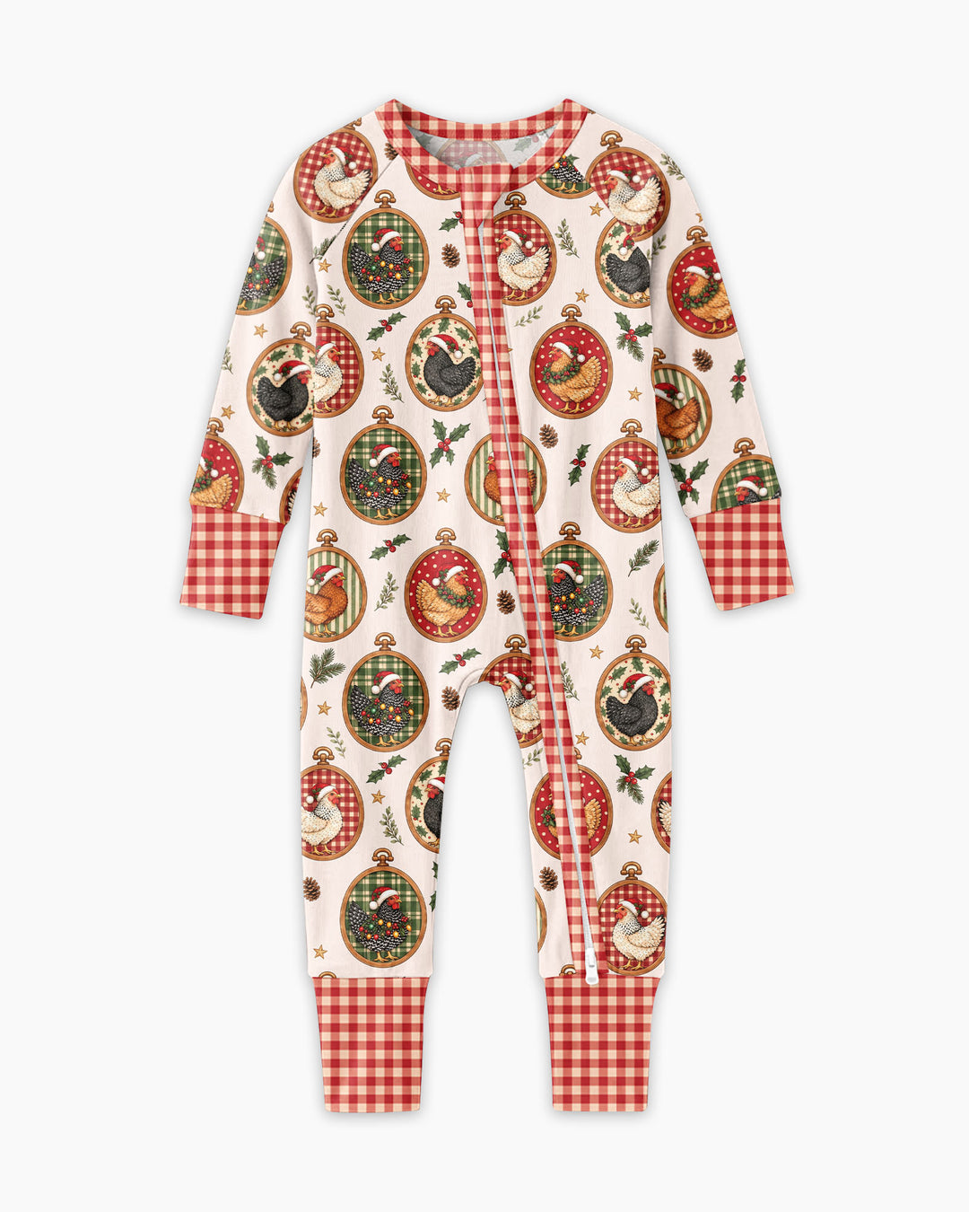 Chicken Merry Clucking Christmas Bamboo Convertible Zippy