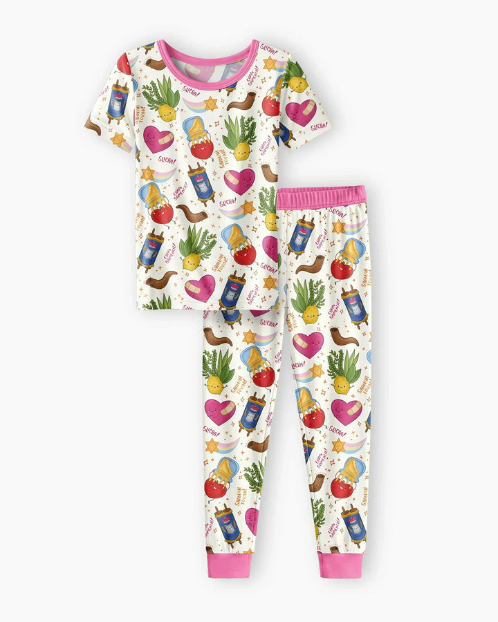 Zweiteiliges, kurzärmliges Pyjama-Set mit Marienkäfern