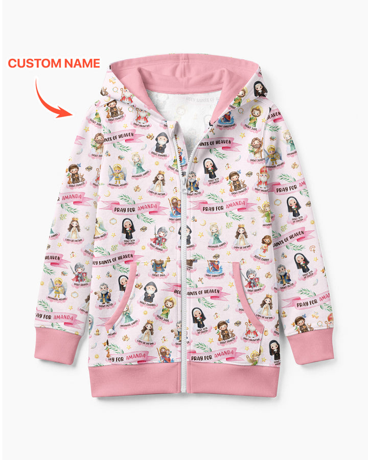 Heilige des Himmels Personalisierter Bambus-Kapuzenpullover mit Reißverschluss