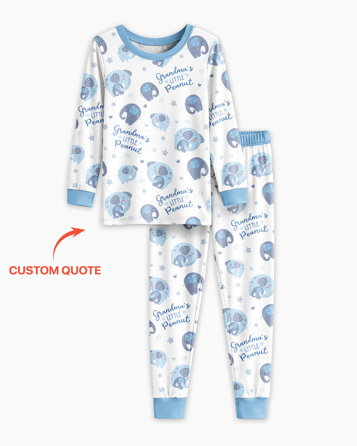 Little Peanut Baby Elephant Bamboo Two Piece Long Sleeve Pajama Set
