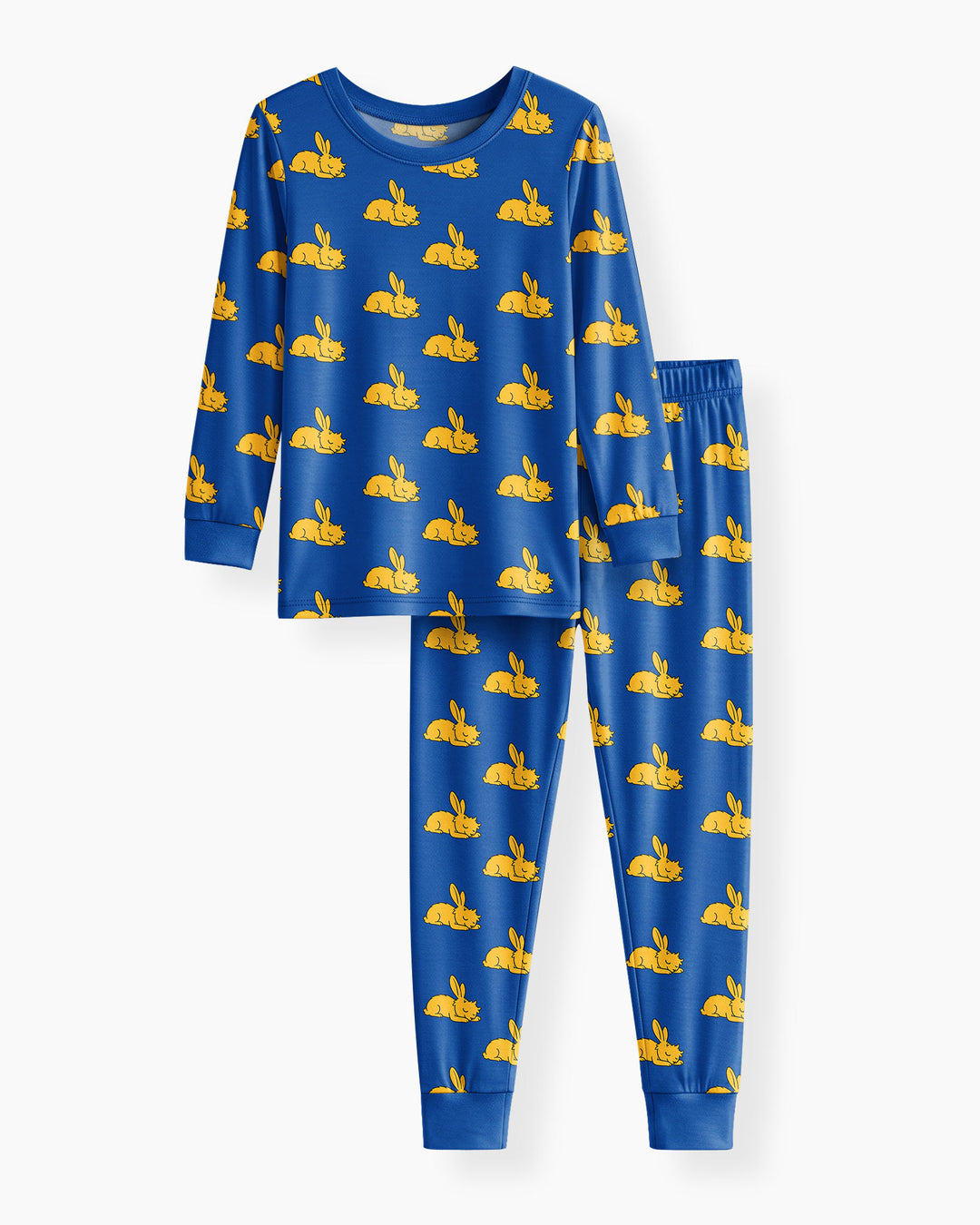 Sleepy Golden Bunnies Bamboo Two Piece Long Sleeve Pajama Set
