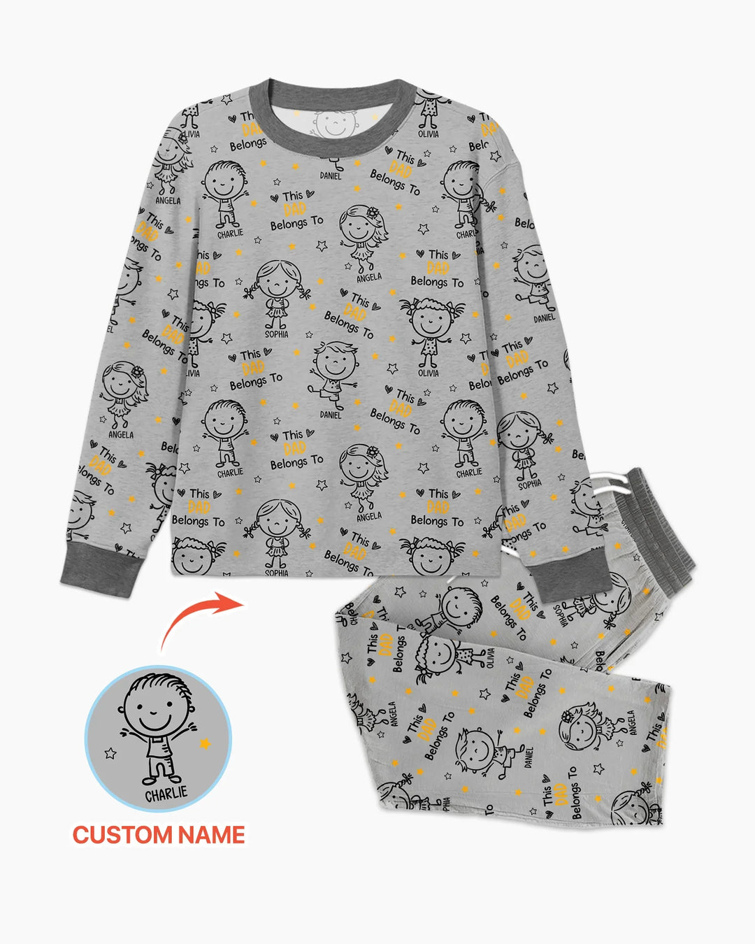Vorlage Benutzerdefiniertes Herren-Pyjama-Set