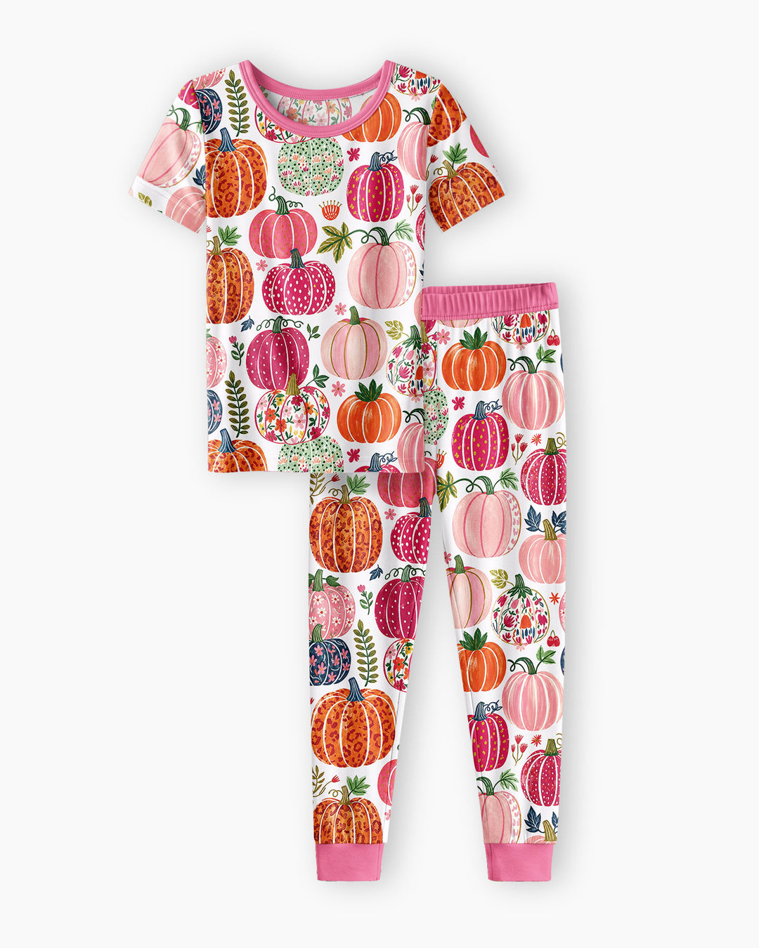 Pumpkin Patch Party Bamboo Two Piece Short Sleeve Pajama Set