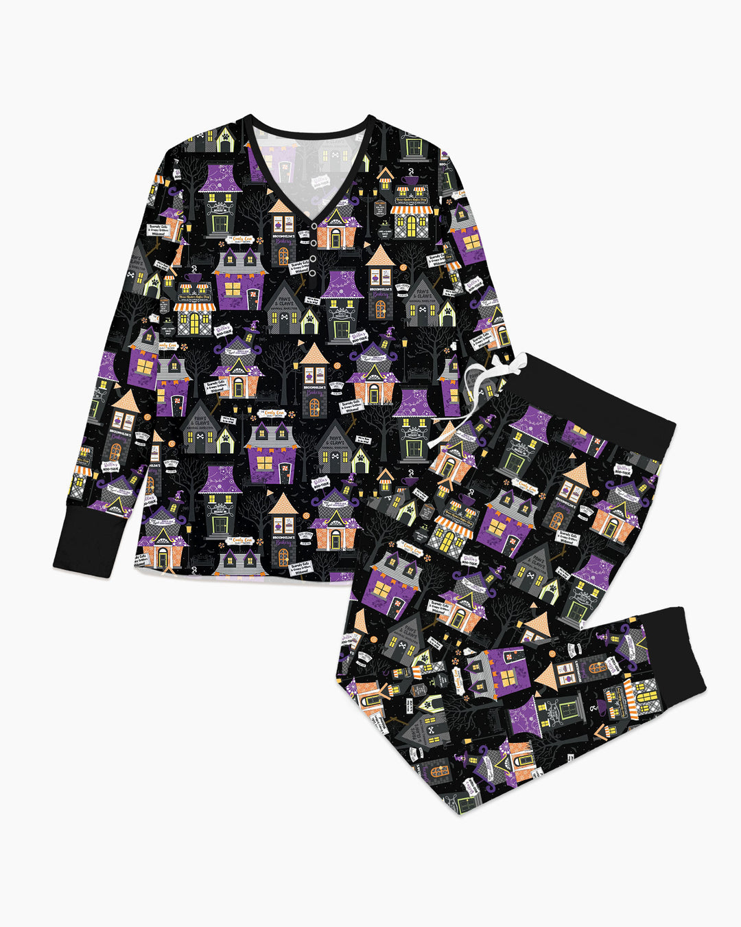 Halloween Hometown Bamboo Women Pajama Set