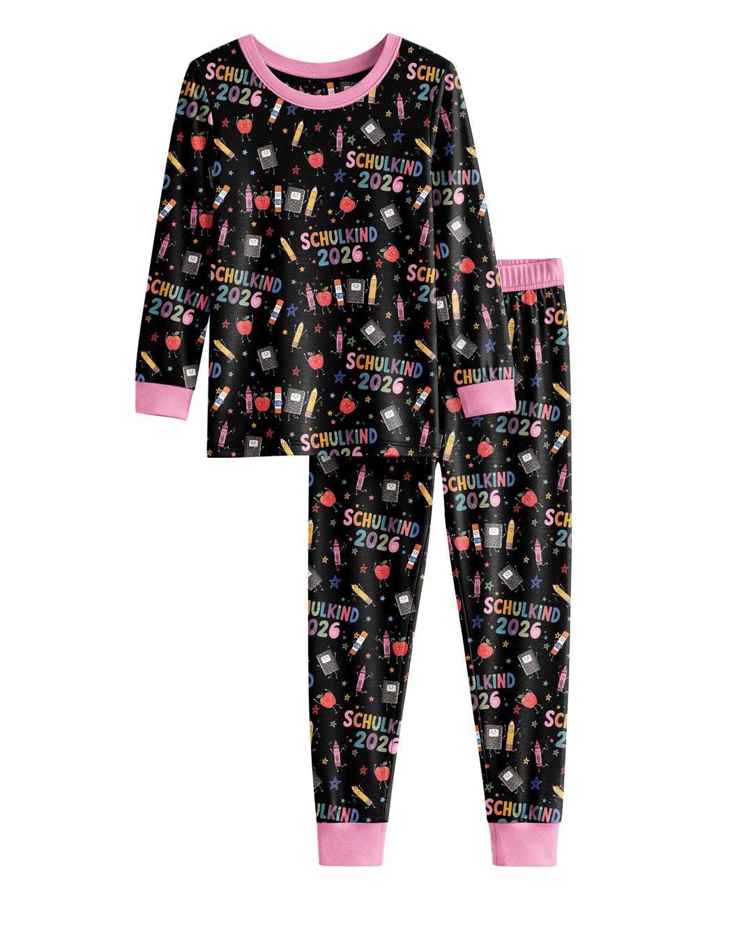 First Day Fun 2026 Bamboo Two Piece Long Sleeve Pajama Set
