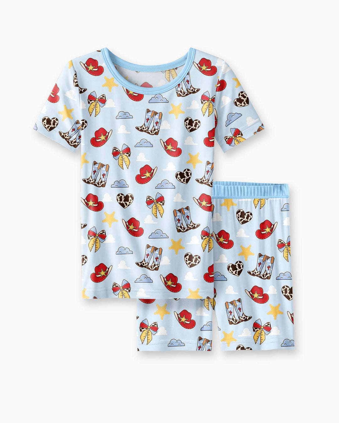 Schlafanzug-Set zweiteilig, kurze Ärmel, kurze Hose, Bambus