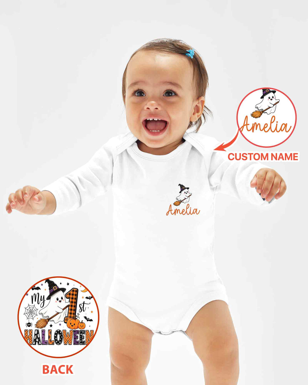 Personalized My 1st Halloween Bamboo Bodysuit