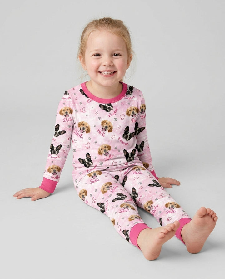 Personalized Family Matching Bamboo Two Piece Long Sleeve Pajama Set