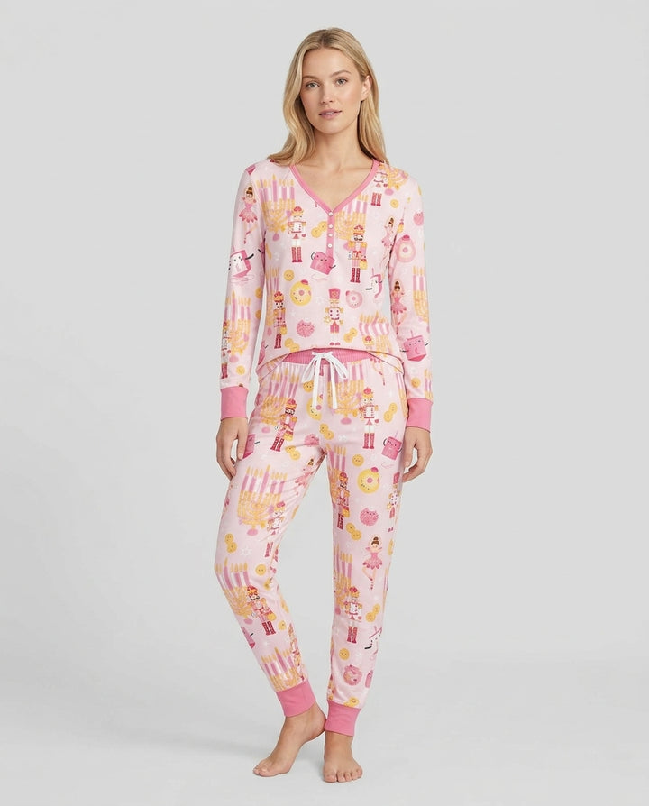 Hanukkah Nutcracker King Family Matching Bamboo Women Pajama Set