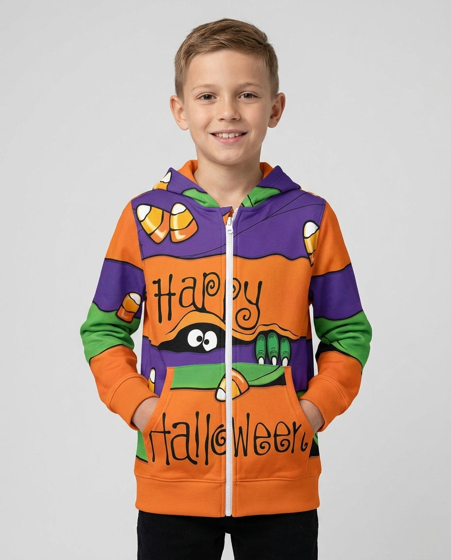 Happy Halloween Bamboo Zip Hoodie