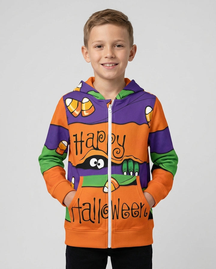 Happy Halloween Bamboo Zip Hoodie