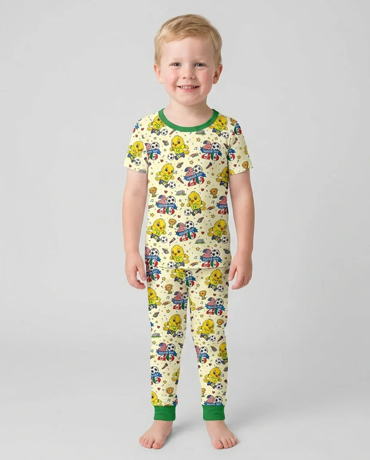 Zweiteiliges, kurzärmliges Pyjama-Set mit Marienkäfern