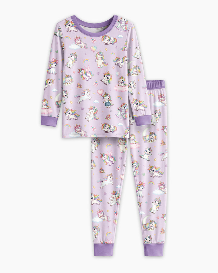 Kawaii Teddy Bamboo Two Piece Long Sleeve Pajama Set