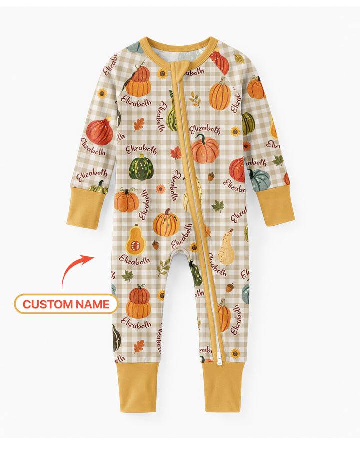 Pumpkin Patch Custom Name Bamboo Convertible Zippy