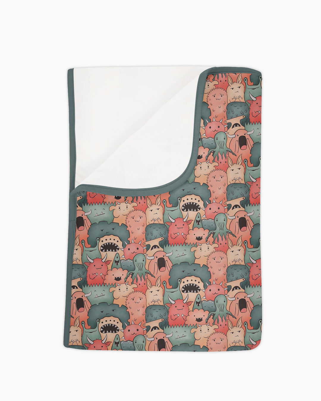 Cute Monster Crowd Bamboo Blanket