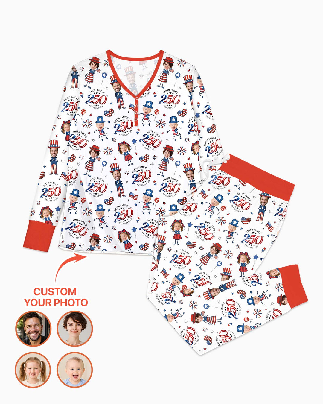 Template Damen Pyjama-Set aus personalisiertem Bambus