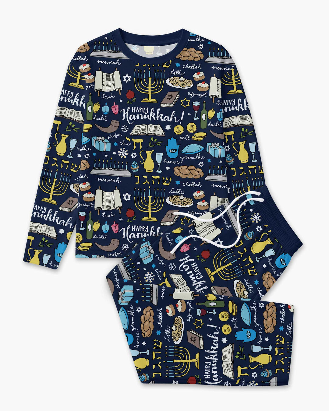 Happy Hanukkah 2026 Bamboo Men's Pajama Set