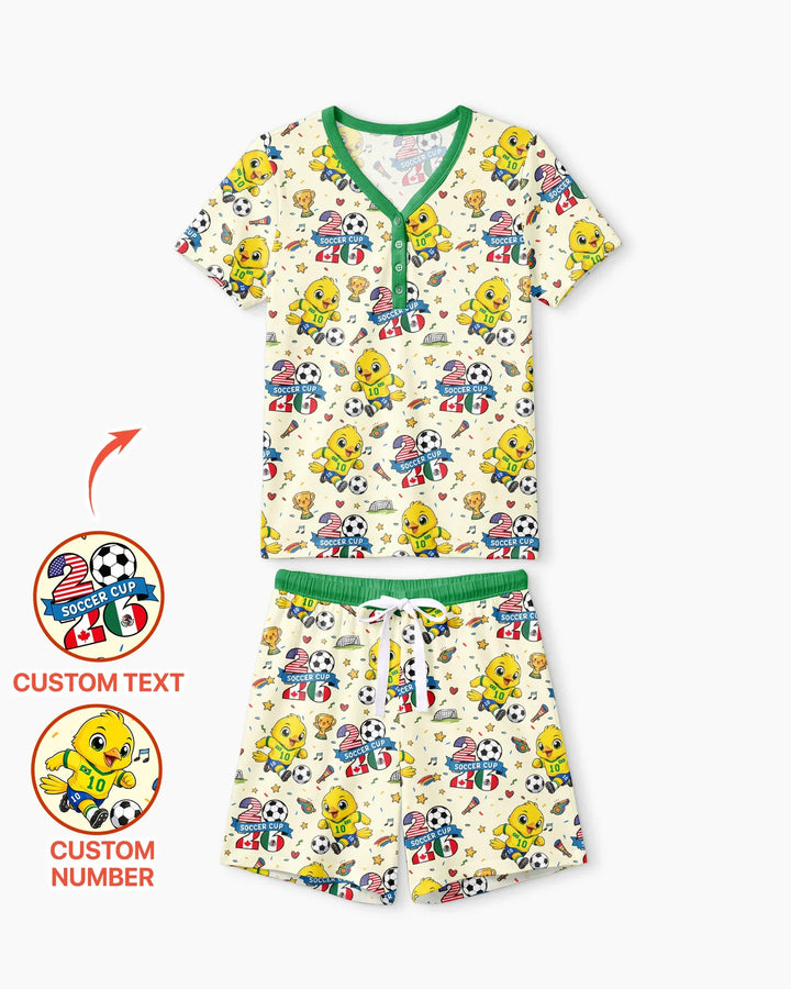 We Are The Champions Soccer Cup 2026 Bamboo Women Short Sleeve Short Pajama Set