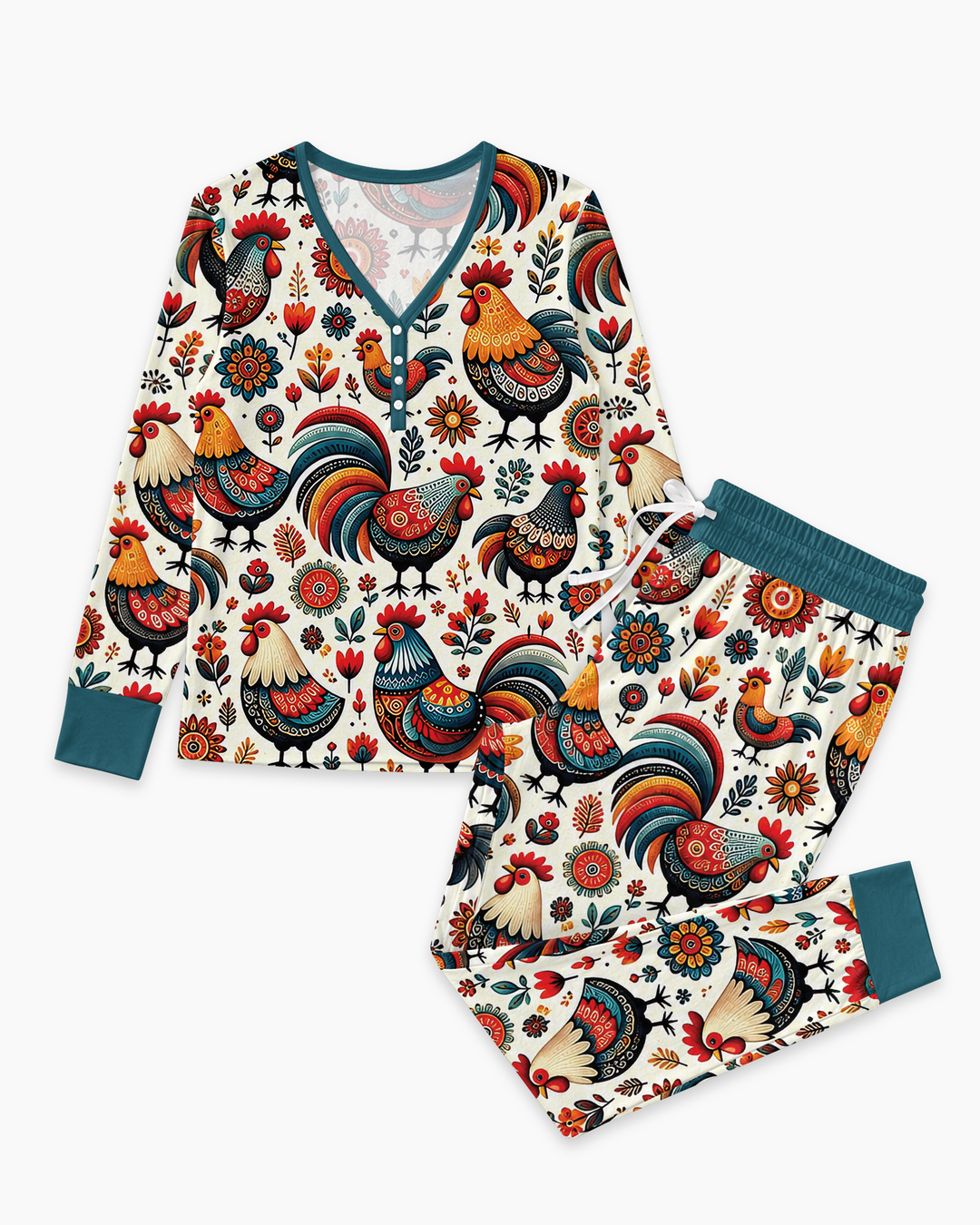 Country Chickens Bamboo Women Pajama Set