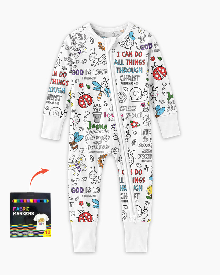 Joyful Garden Bible Verse Colorable Bamboo Convertible Zippy