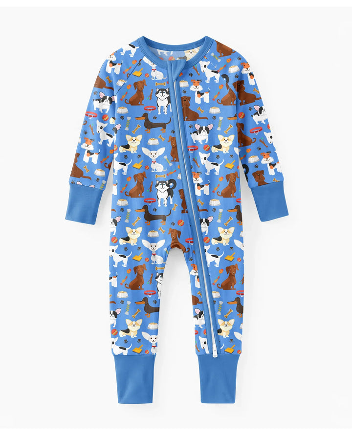 Dapper Dogs Bambus Overall mit Reißverschluss