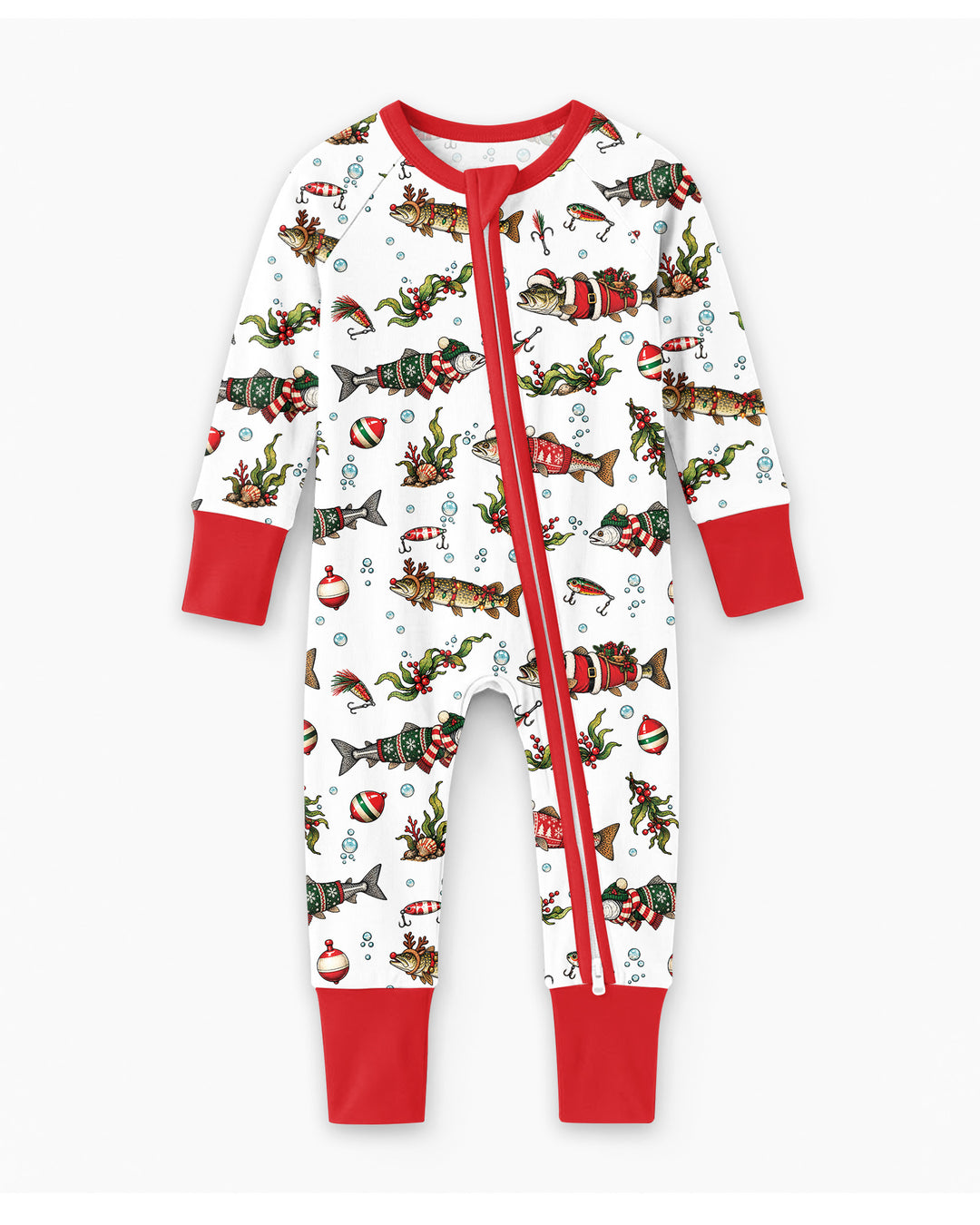 Christmas Trout Fishing Bamboo Convertible Zippy